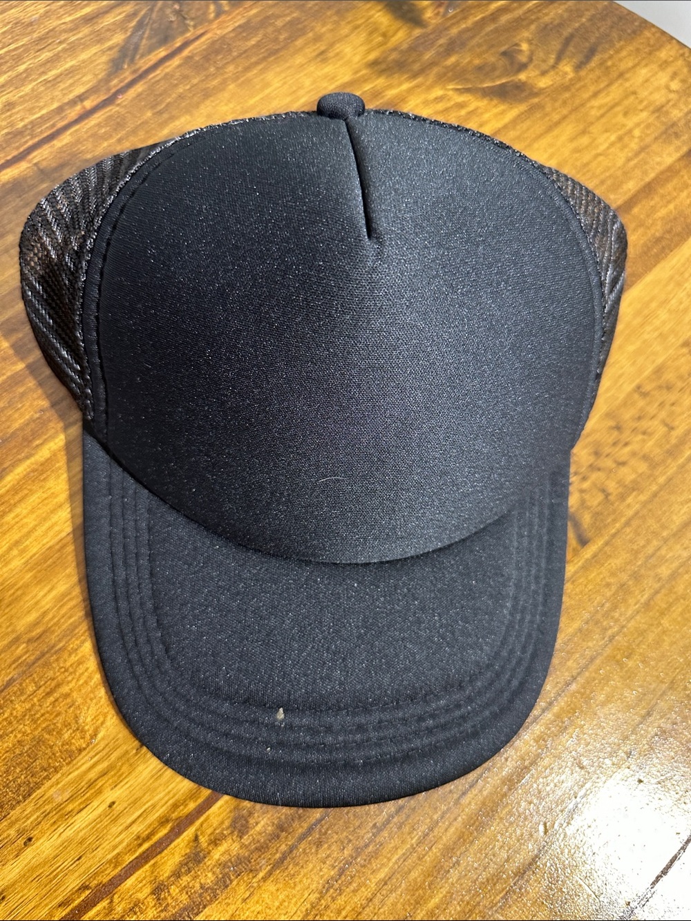 Classic Black Mesh-Back Trucker Cap